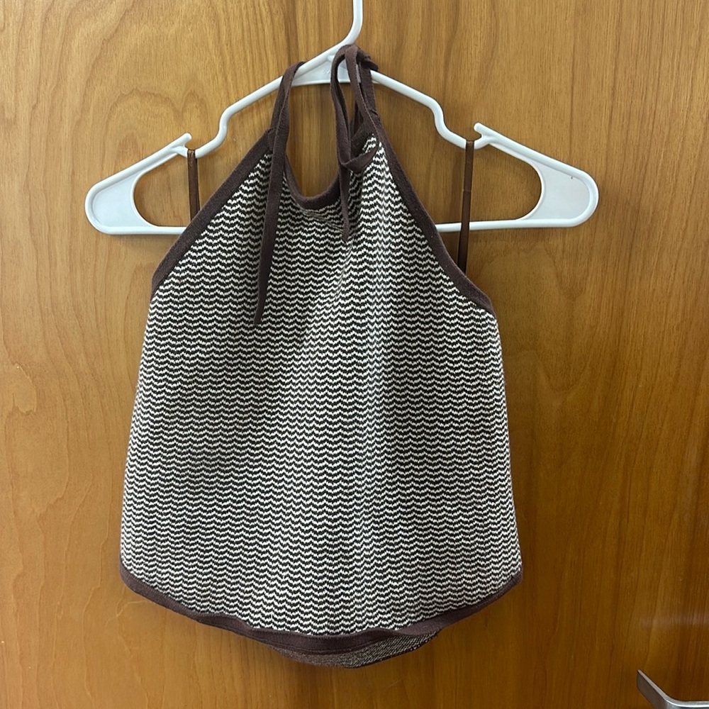 Abercrombie and Fitch Cropped Halter Sweater Top Worn 2x XL